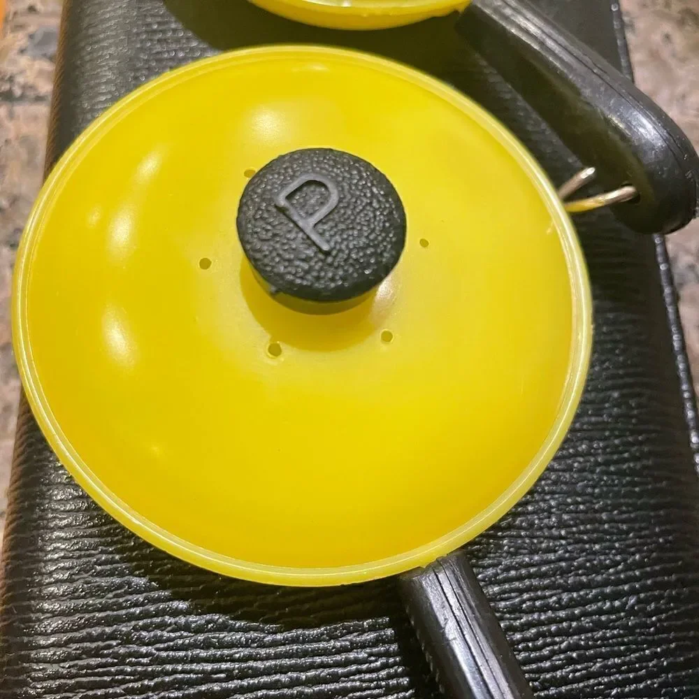 Vintage Yellow Frying Pan Salt and Pepper Shakers Hong Kong